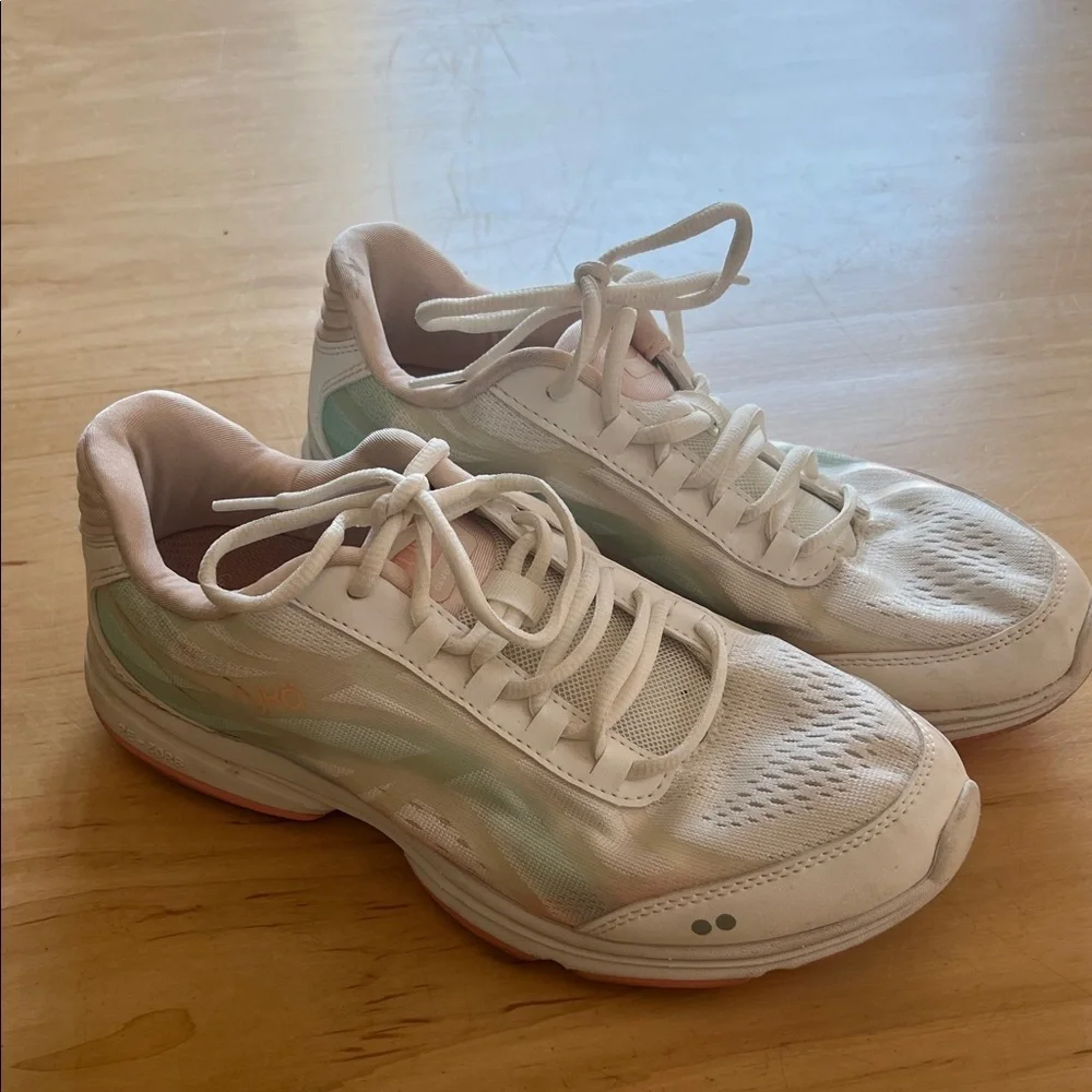 Ryka Women's White and Pastel Sneakers - Picture 1 of 6